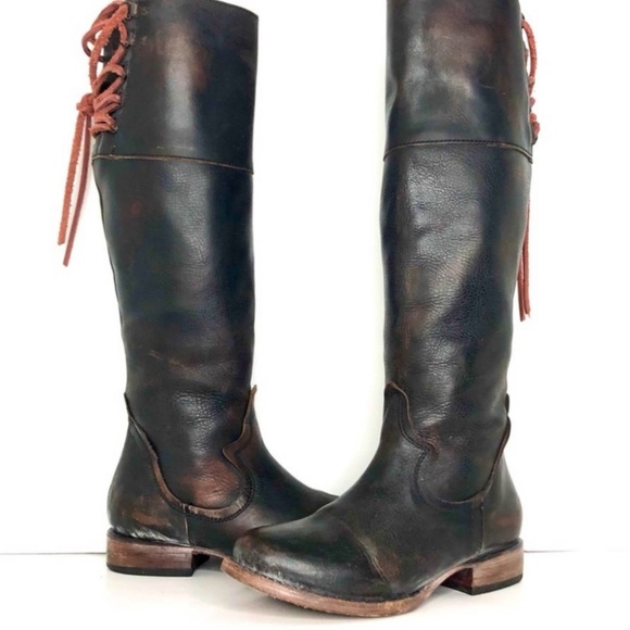 Freebird Cyn Knee High Distressed Leather Boots - Picture 1 of 5